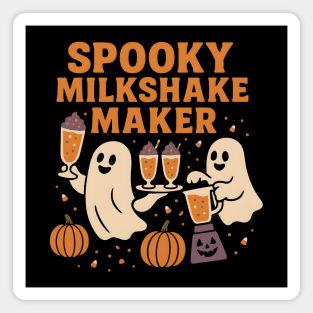 Spooky Milkshake Maker Ghost Halloween Shirt | Funny Foodie Gift Magnet